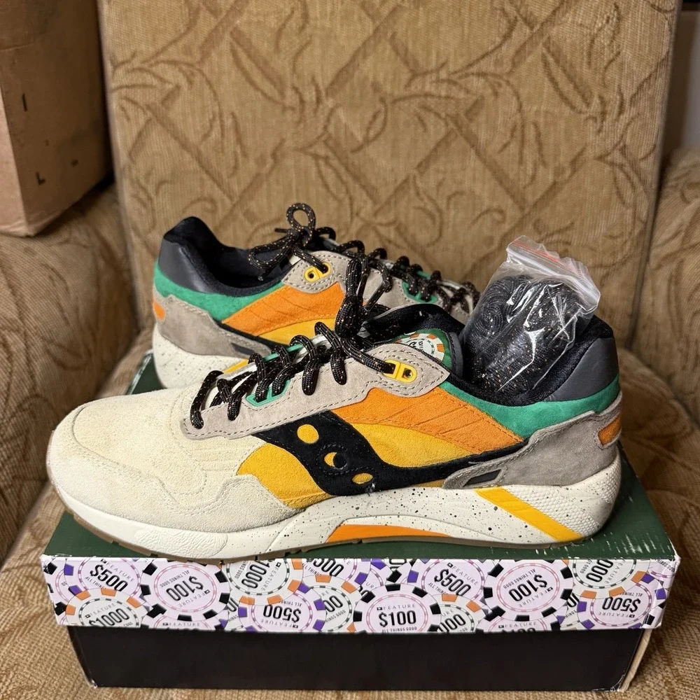 Rare Saucony Feature x G9 Shadow 5 The Pumpkin Men's Size 11‎ EUC!
